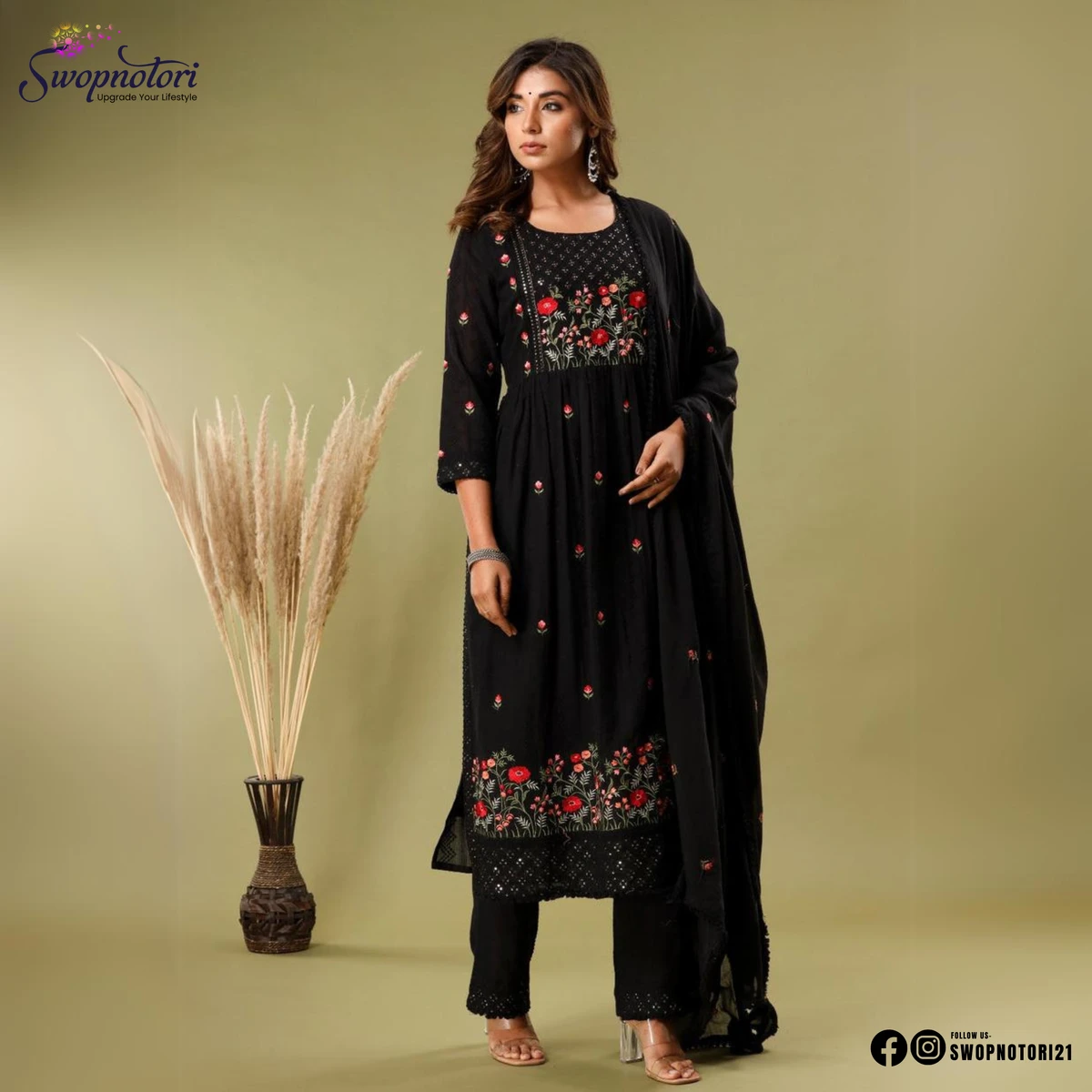 Black Naira | Embroidery Work 3PCS SET - Image 3