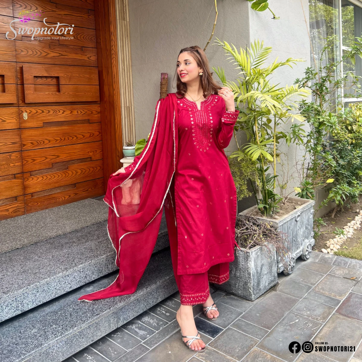 Maroon Aurora | Sitara Work 3PCS SET