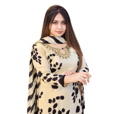 Glass Work Printed 3piece Set