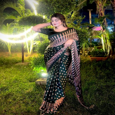 Pure Indian Ajrak Modal Silk Saree